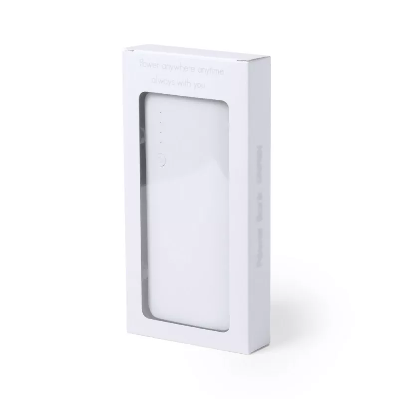 Power bank 10000 mAh, lampka LED - biały (V3856-02)