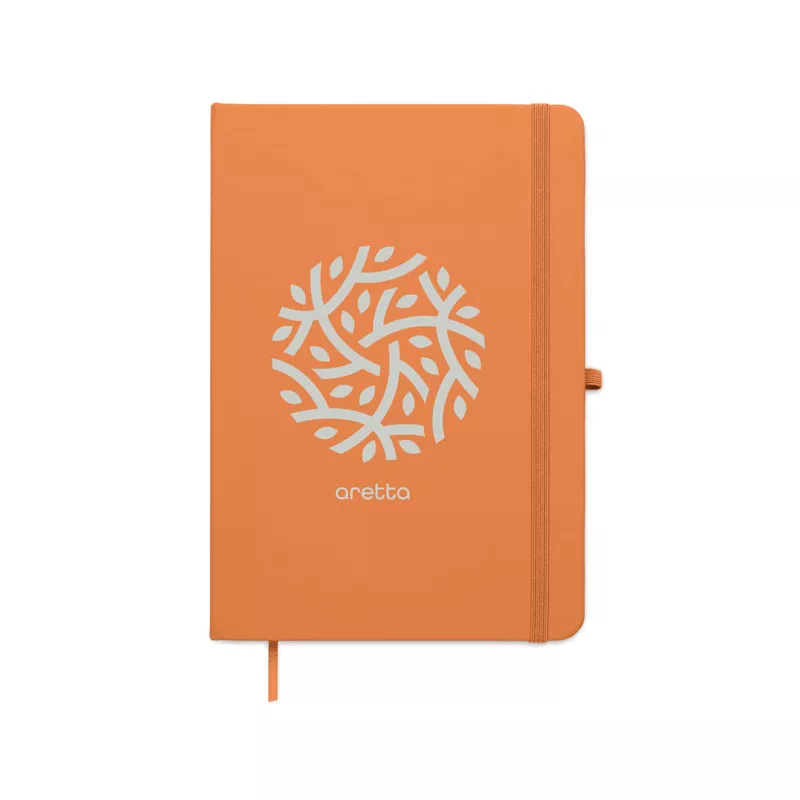 Notes A5 w okładce z PU 96 kartek w linię ARCOLOOP - Pomaranczowy (MO3124-10)