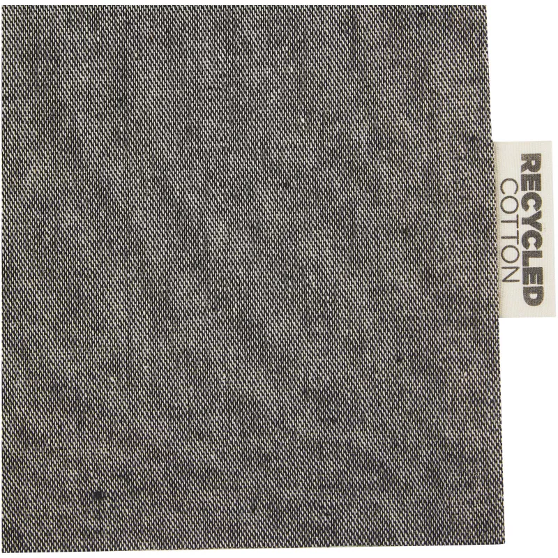 Pheebs torba na prezent z bawełny z recyklingu o gramaturze 150 g/m² i z certyfikatem GRS, średnia o pojemności 1,5 l - Czarny melanż (12067190)
