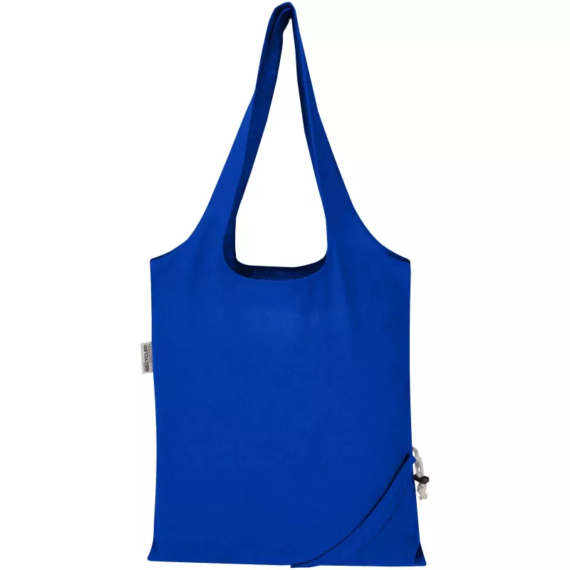 Madras Blend - torba na zakupy, wykonana z recyklingowanej baweły o gramaturze 140 g/m² posiadającej certyfikat GRS, składana - Błękit królewski (12080553)