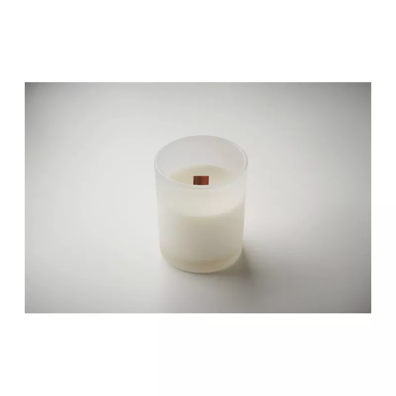 Świeca zapachowa wanilia w szkle 80 g KIVAS WOOD - Bialy (MO2708-06)