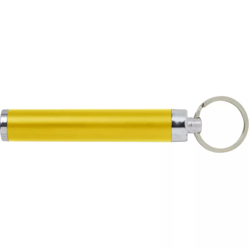 Brelok do kluczy latarka LED z podświetlanym logo - żółty (V0601-08)