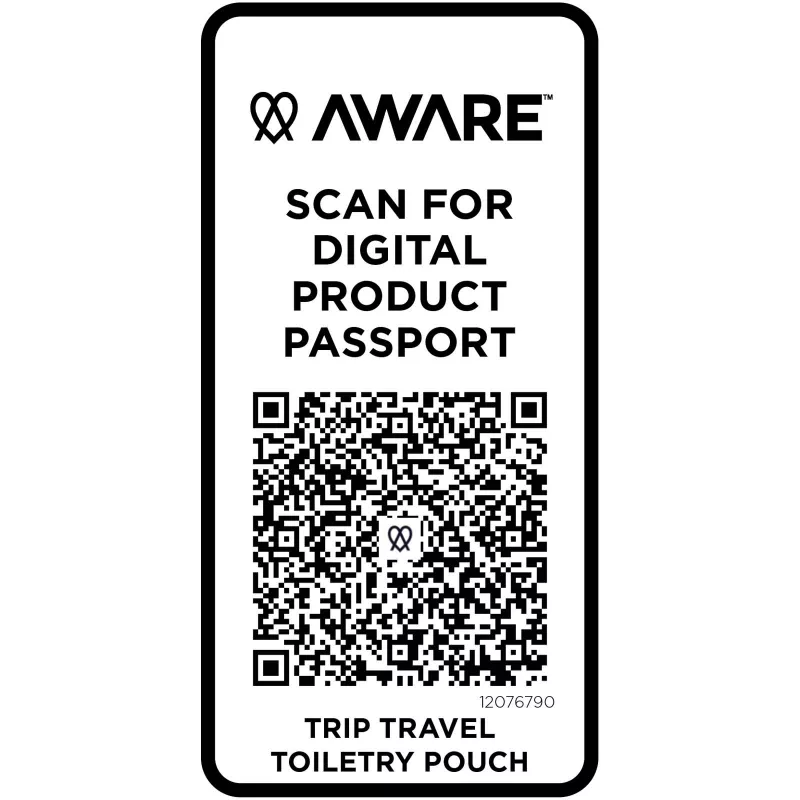 Trip Aware™, kosmetyczka podróżna wykonana z materiałów z recyklingu, 2 l - Czarny (12076790)