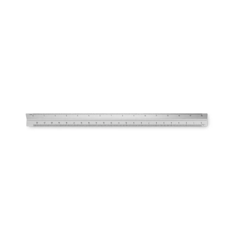 Linijka trójkątna aluminiowa 30 cm TRIA - Srebrny Mat (MO6698-16)