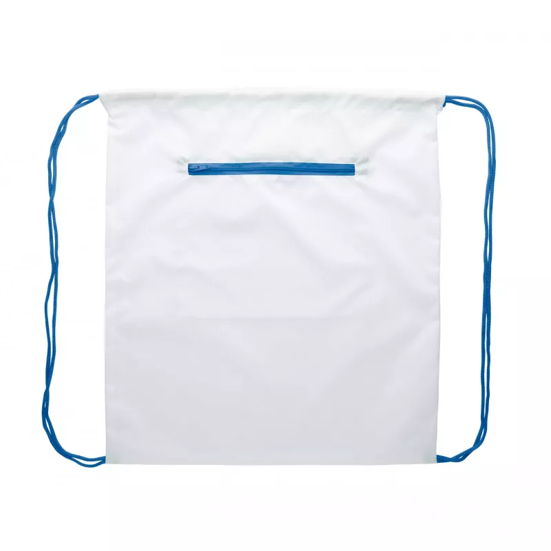 CreaDraw Zip personalizowany worek ze sznurkami, 34 x 38 cm - niebieski (AP718540-06)