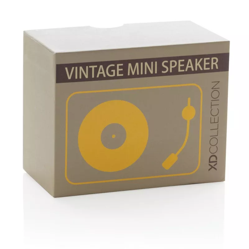 Głośnik bezprzewodowy 3W Vintage - żółty, czarny (P329.336)