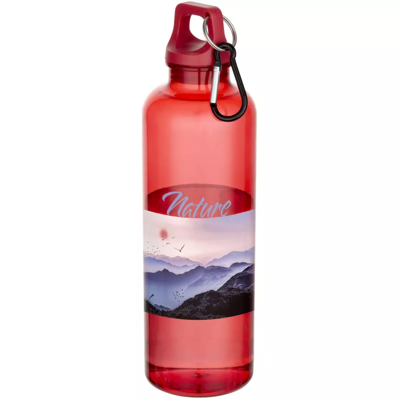 Oregon butelka na wodę o pojemności 750 ml z karabińczykiem wykonana z tworzyw sztucznych pochodzących z recyklingu z certyfikatem RCS - Czerwony (10087721)