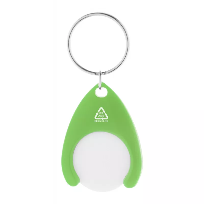 Brelok z żetonem do wózka RPET Neppy - zielony (AP874021-07)