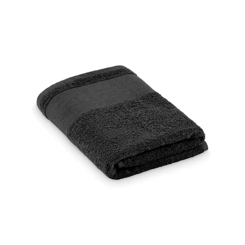 Ręcznik do rąk bawełniany 380 g/m² 50x100 cm ISLAND 50 - Czarny (MO2765-03)