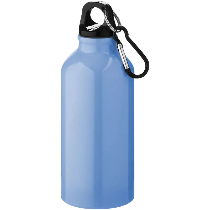 Butelka reklamowa 400 ml Oregon aluminiowa z karabińczykiem - Jasnoniebieski (10000209)