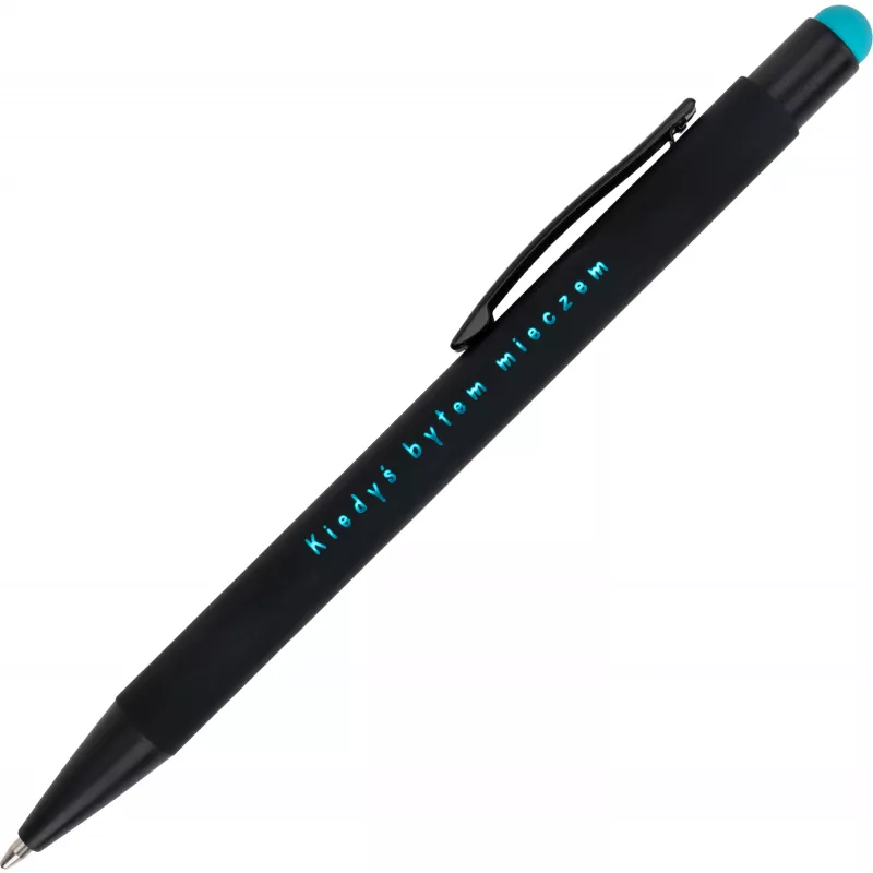 Długopis metalowy touch pen soft touch OHARA - turkusowy (462414)