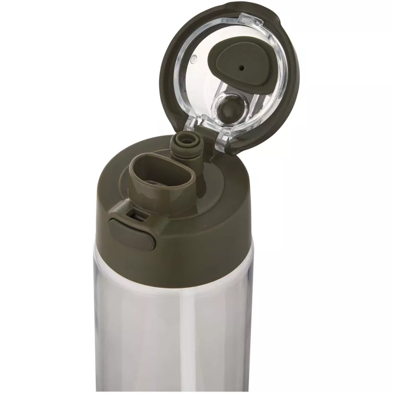 Bidon na wodę Theron o pojemności 700 ml, wykonany z tworzywa sztucznego pochodzącego z recyklingu (RCS), z pokrywką o podwój - Leśny zielony (10095064)
