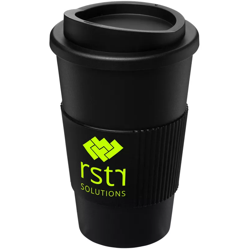 Kubek termiczny z serii Americano® o pojemności 350 ml z uchwytem - Czarny (21000200)
