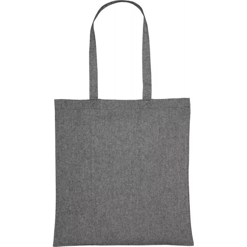 Torba bawełniana z recyklingu z długimi uszami 140 g/m2 LAMBERTO - czarny (6235803)