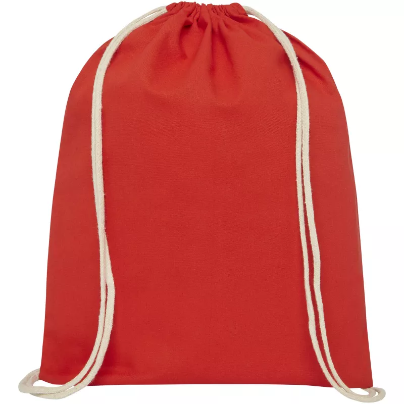 Plecak bawełniany Oregon 140 g/m² ze sznurkiem, 33 x 44 cm - Czerwony (12057521)