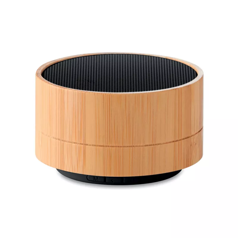 Głośnik w bambusowej obudowie z lampką 3W SOUND BAMBOO - Czarny (MO9609-03)