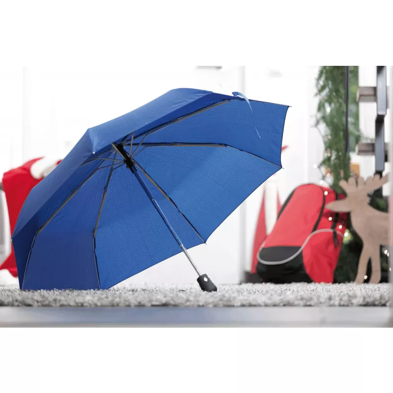 Automatyczny, wiatroodporny, kieszonkowy parasol - niebieski (56-0101184)