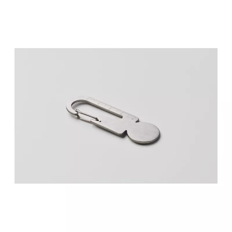 Brelok wielofunkcyjny z żetonem do wózka MULTIKEY - Srebrny (MO2337-14)