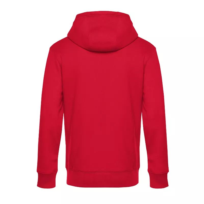 Bluza męska na zamek z kapturem B&C King Zipped Hood - Red (004) (WU03K-RED)