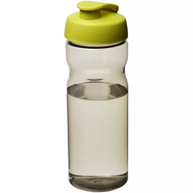 Bidon H2O Eco o pojemności 650 ml z wieczkiem zaciskowym - Ciemnografitowy-Zielony limonkowowy (21009704)