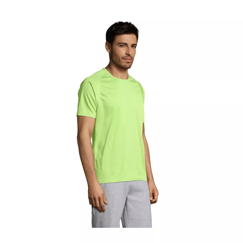 Koszulka sportowa męska raglan 140 g/m² Sol's SPORTY - Apple Green (S11939-AG)