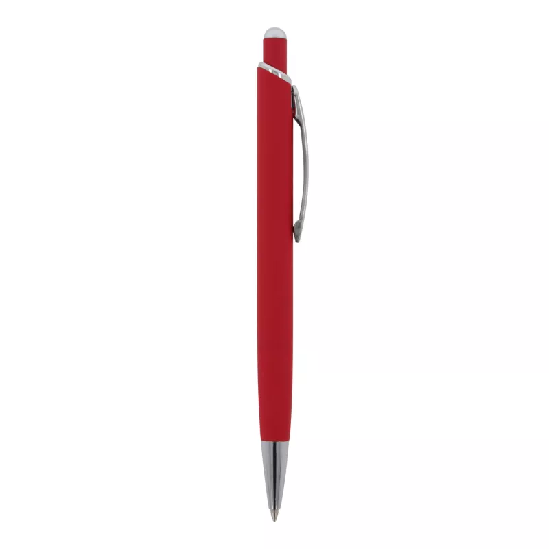 Długopis metalowy gumowany z touch penem Monaco - czerwony (LT87780-N0021)