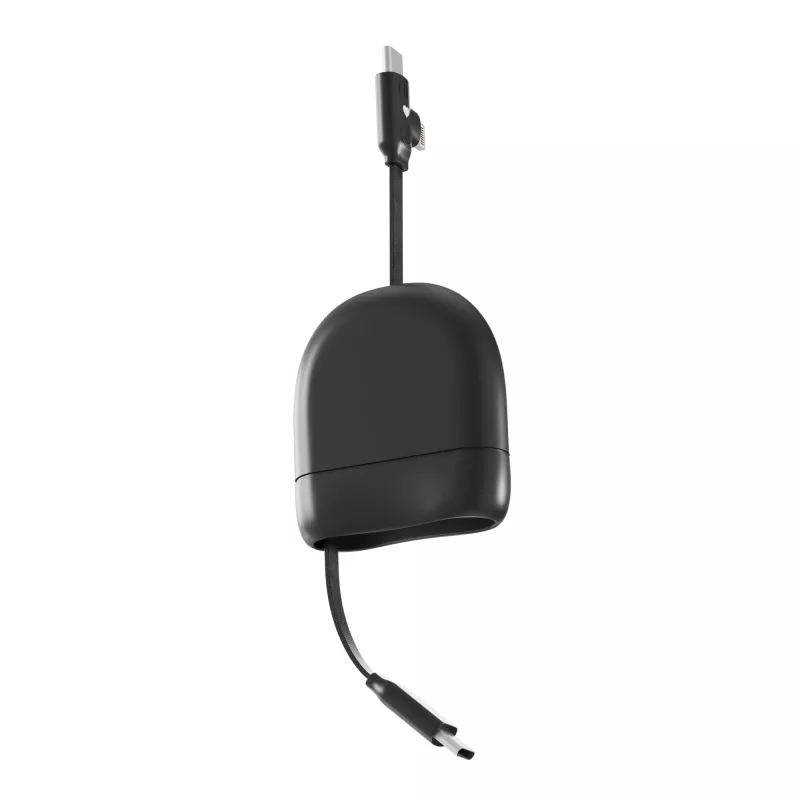 Xoopar ICE-R Chowany kabel USB-C i Lightning 60 W 1 metr - czarny (LT41034-N0002)