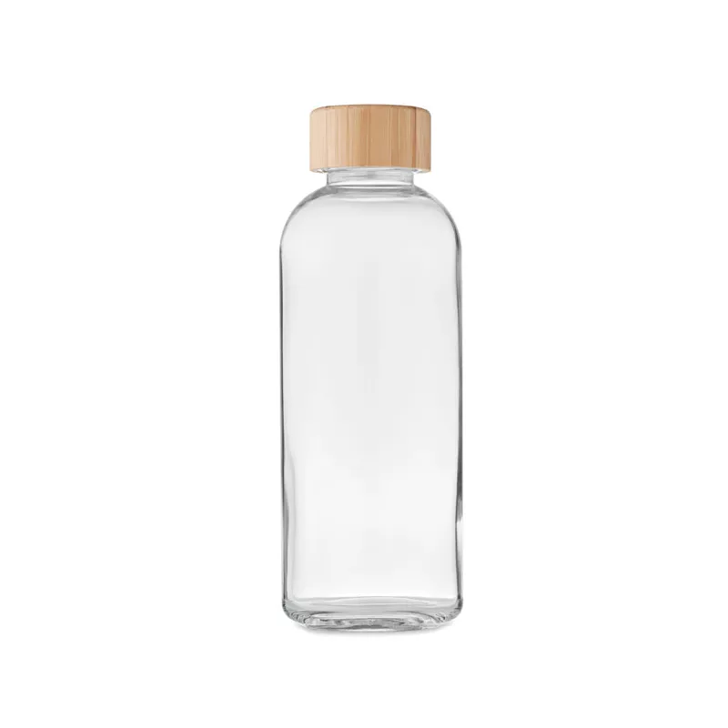 Butelka szklana 650 ml z bambusową pokrywką FRISIAN - Przezroczysty (MO6426-22)