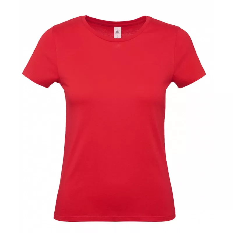 Damska koszulka reklamowa 145 g/m² B&C #E150 / WOMEN - Red (004) (TW02T/E150-RED)