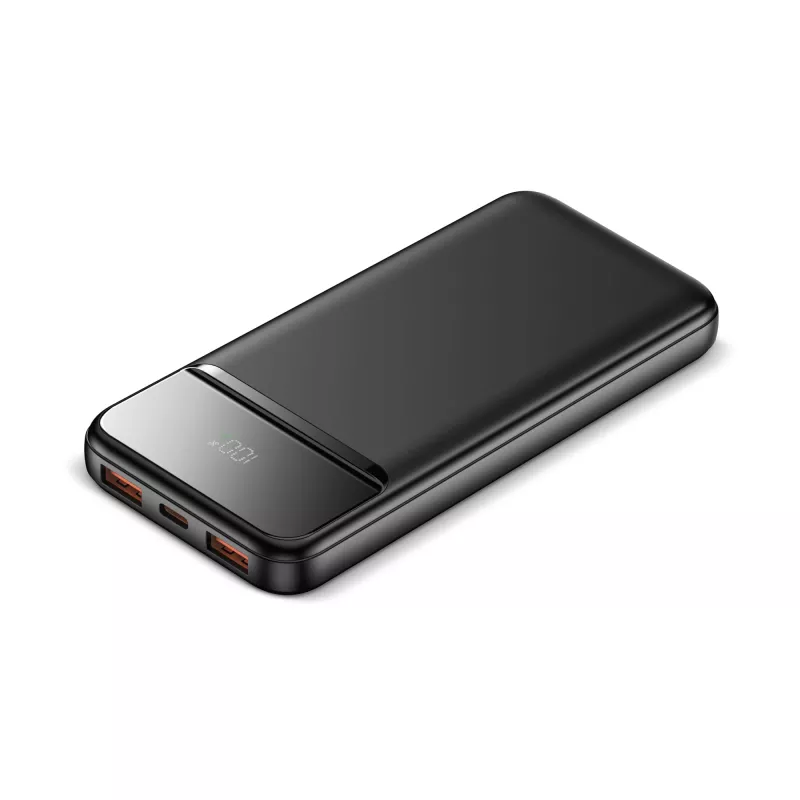 Powerbank Nolu z wyświetlaczem LED 10 000 mAh - czarny (LT95518-N0002)