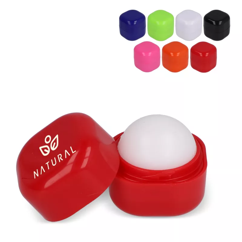 Sześcienny balsam do ust z recyklingu ABS - pomarańczowy (LT90484-N0026)