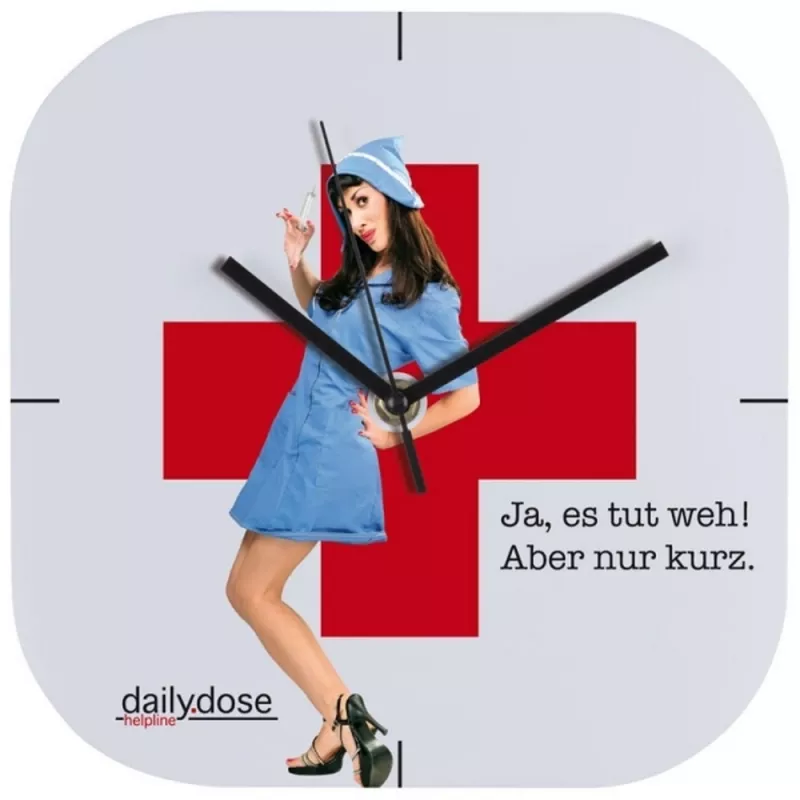 Zegar ścienny plastikowy BEL AIR - biały (199606)