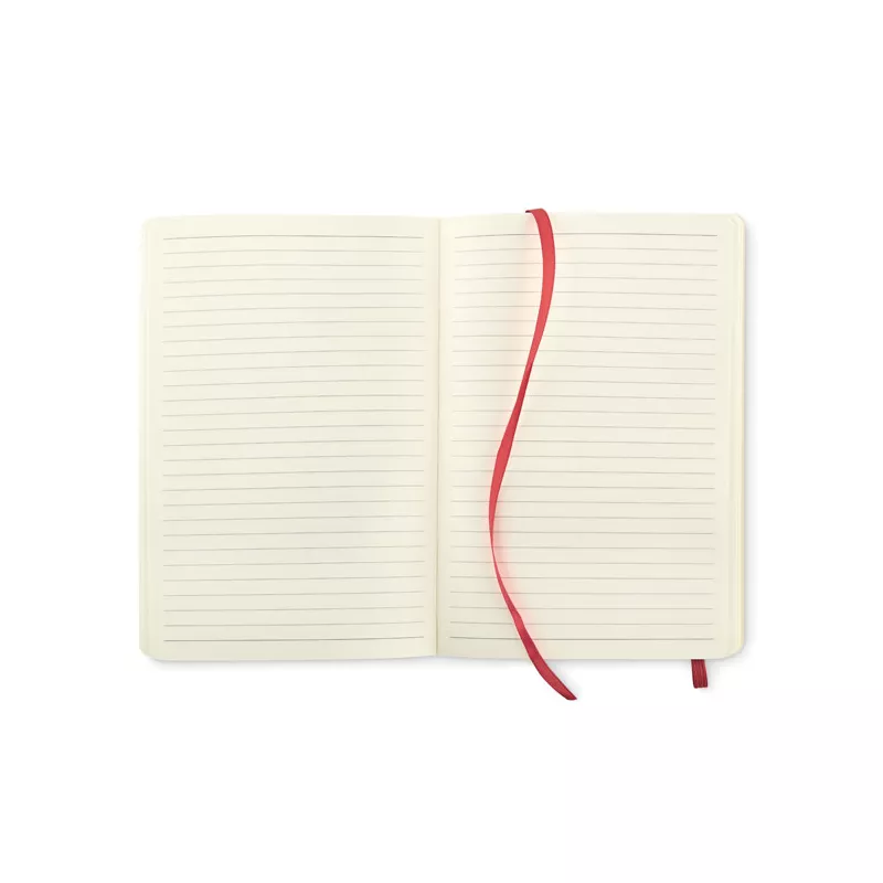 Notes A5 z recyklingu 80 kartek w linię BRETA - Czerwony (MO2118-05)