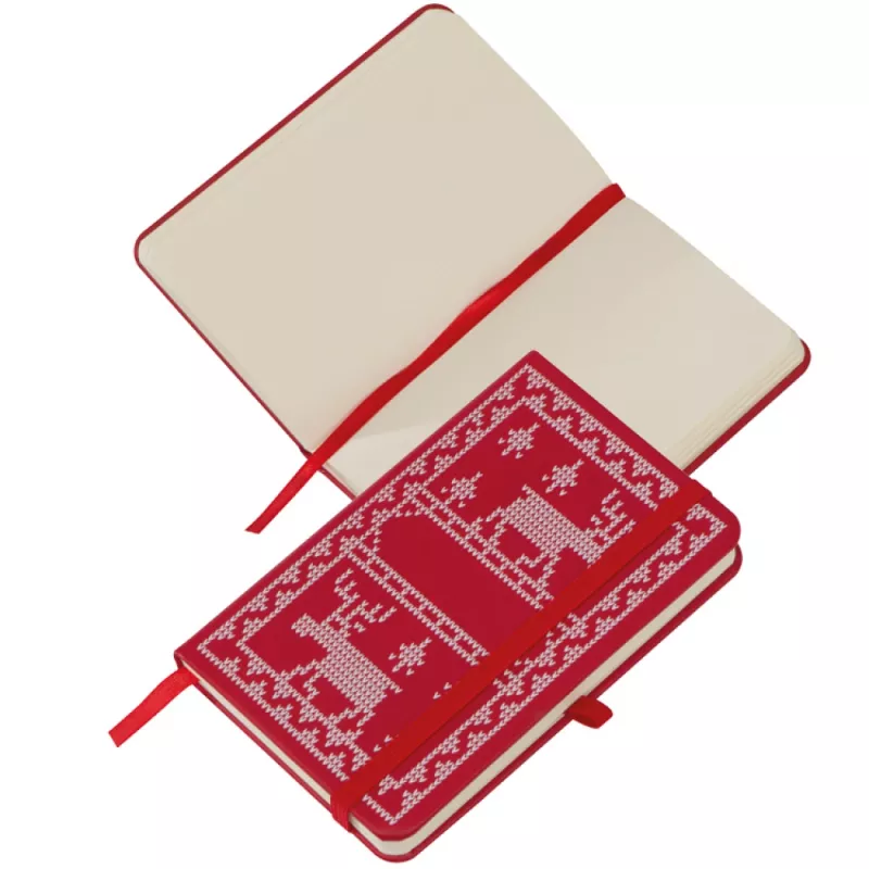Notes format A6 z motywem świątecznym - czerwony (20874WE)