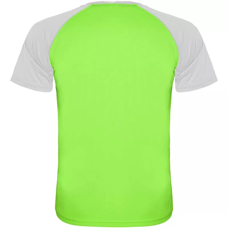 Indianapolis sportowa koszulka unisex z krótkim rękawem - Biały-Fluor Green (R6650-FLGREEN-WHITE)