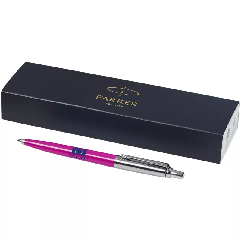 Długopis PARKER JOTTER z czarnym wkładem - Magenta-Srebrny (10647505)