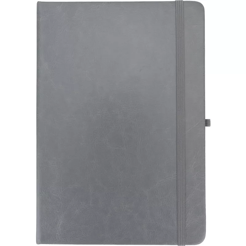 Notatnik A5 w linie z PU z recyklingu CLEO - szary (2374807)