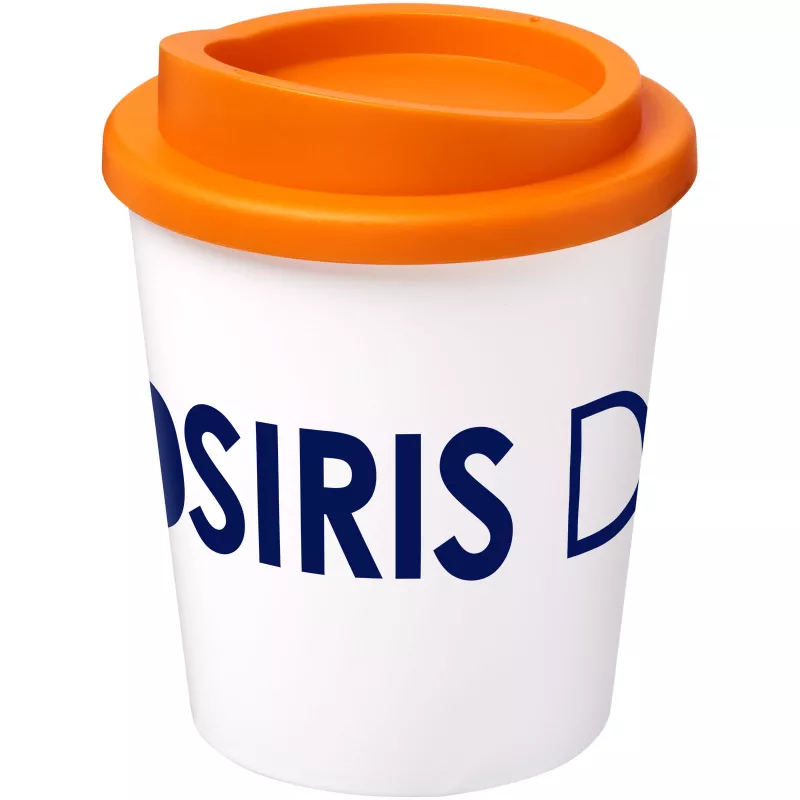 Kubek termiczny z plastiku 250 ml dowolny mix kolorów - Biały-Pomarańczowy (21009212)