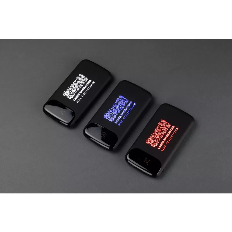 Powerbank ze świecącym Twoim logo MING-PRO 10000 mAh - biały (45134-01)