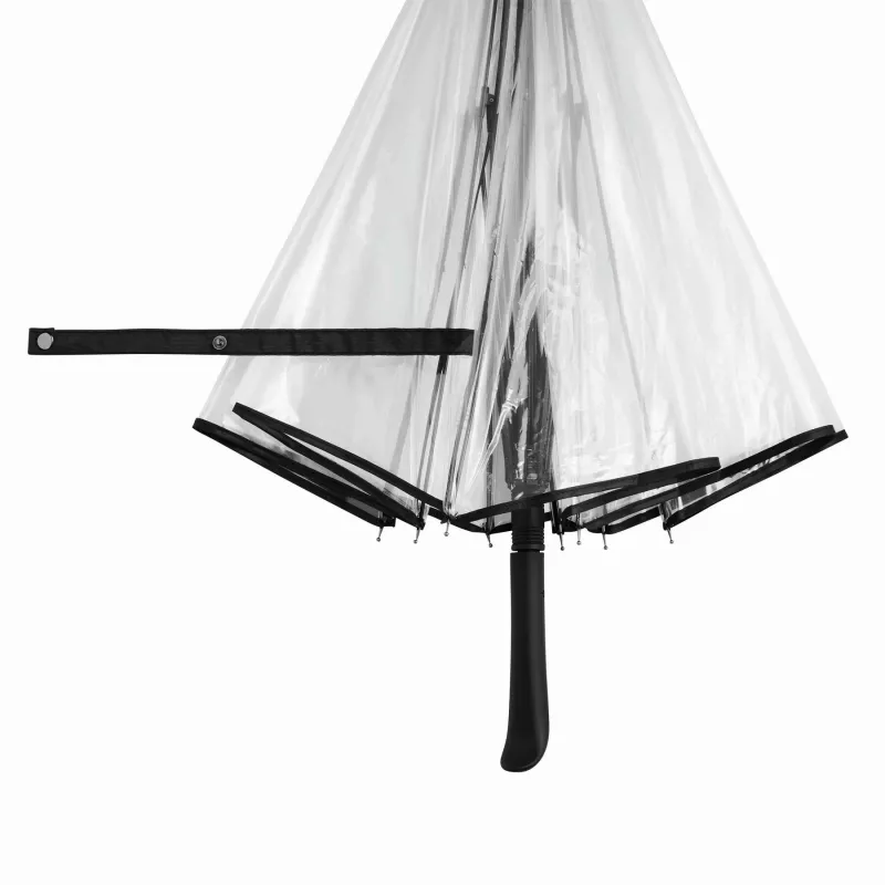Automatyczny parasol - czarny, transparentny (56-0103401)