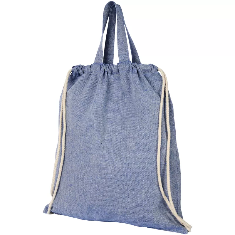 Plecak Pheebs bawełniany z recyklingu o gramaturze 150 g/m², 38 x 42 cm - Niebieski melanż (12045902)