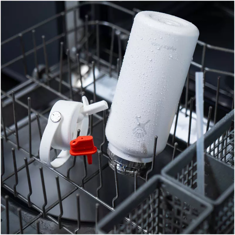 Hydro Flask Wide Mouth 946 ml – termoizolowana butelka na wodę ze stali nierdzewnej, z nakrętką ze słomką - Biały (10099201)