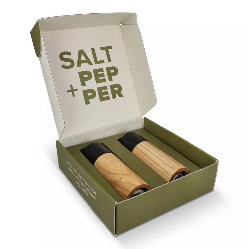 Zestaw drewnianych młynków do soli i pieprzu InSideOut - czarny (LT57209-N0002)