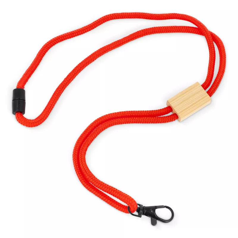 Paracord R-PET lanyard - czerwony (LT95306-N0021)