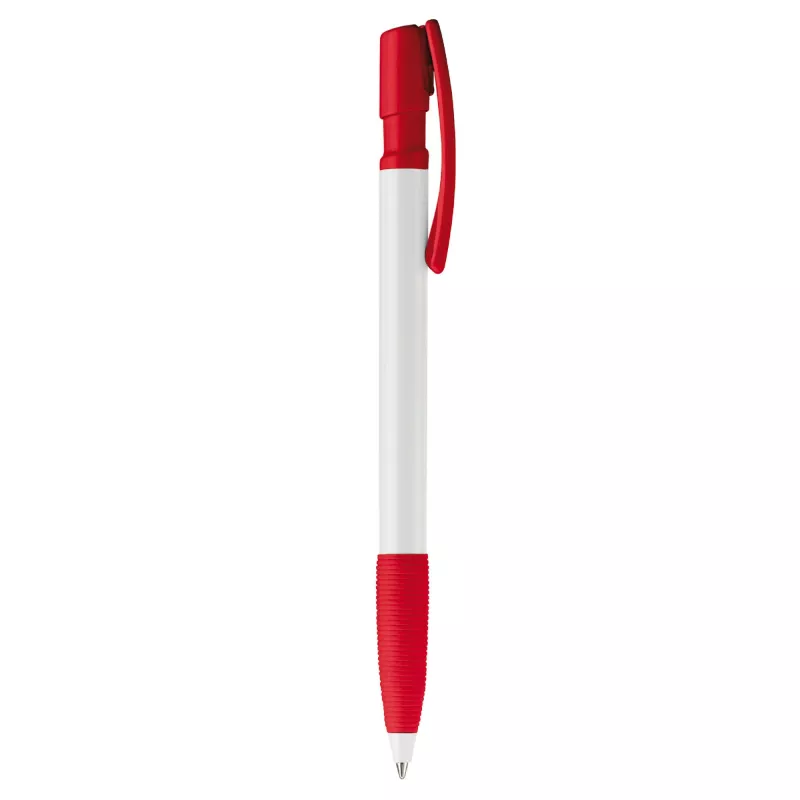 Długopis plastikowy Nash Grip - biało / czerwony (LT80801-N0121)