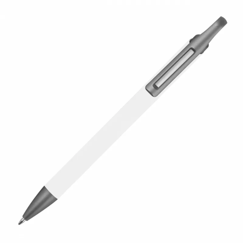 Długopis aluminiowy z recyklingu półżelowy KAROLINE - biały (1444006)