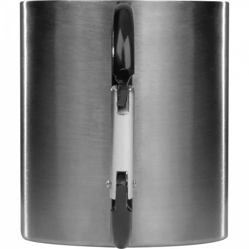 Kubek metalowy z karabińczykiem 200 ml ANGELICA - czarny (8136703)