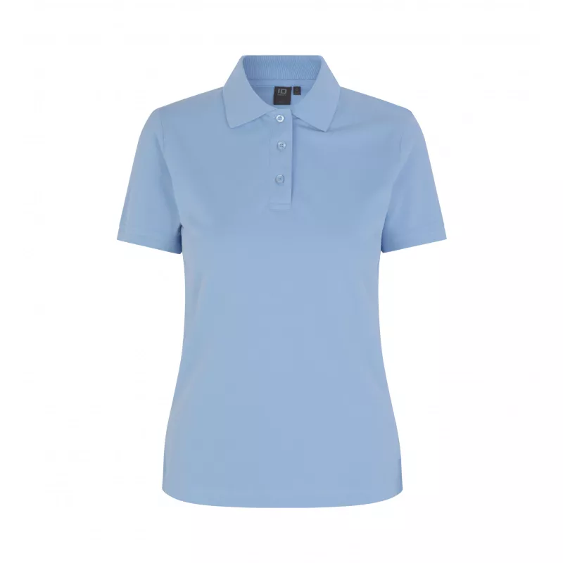 Koszulka bawełniana damska 210 g/m² ID Polo/stretch 527 - Light Blue (0527-LIGHT BLUE)