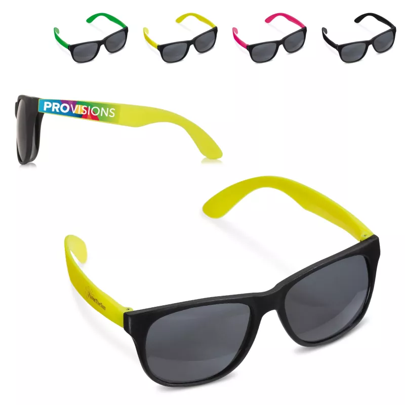 Okulary słoneczne Neon UV400 - czarno / zielony (LT86703-N0231)