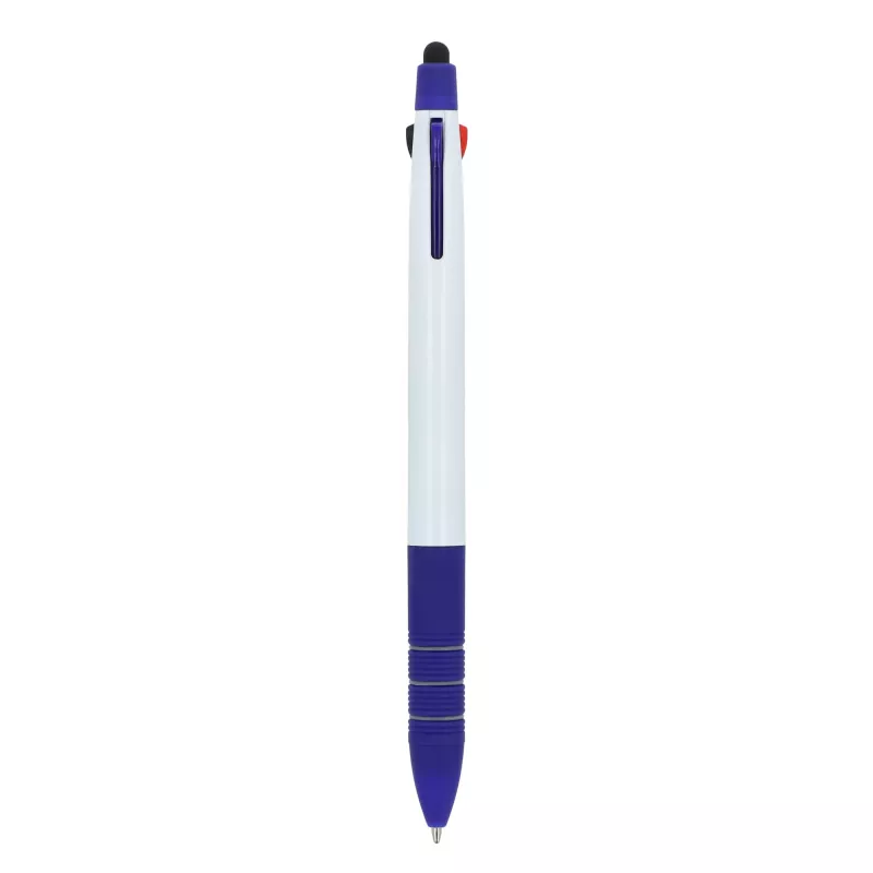 3-kolorowy długopis Berlin - biało / ciemnoniebieski (LT87852-N0110)